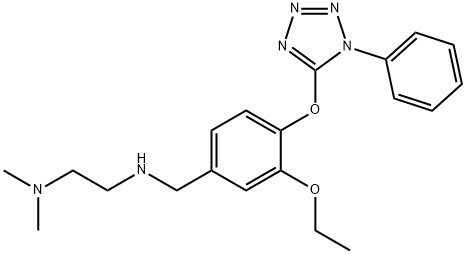 N-[2-(dimethylamino)ethyl]-N-{3-ethoxy-4-[(1-phenyl-1H-tetraazol-5-yl)oxy]benzyl}amine Structural