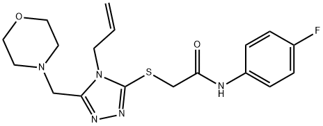 N-(4-fluorophenyl)-2-{[5-(morpholin-4-ylmethyl)-4-(prop-2-en-1-yl)-4H-1,2,4-triazol-3-yl]sulfanyl}acetamide Structural