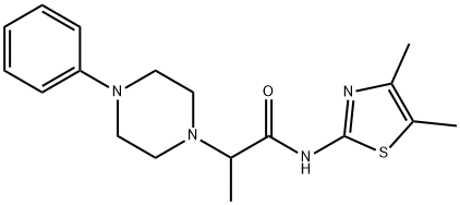 N-(4,5-dimethyl-1,3-thiazol-2-yl)-2-(4-phenylpiperazin-1-yl)propanamide Structural