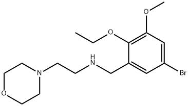 N-[(5-bromo-2-ethoxy-3-methoxyphenyl)methyl]-2-morpholin-4-ylethanamine Structural