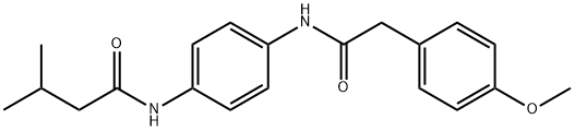 N-(4-{[(4-methoxyphenyl)acetyl]amino}phenyl)-3-methylbutanamide Structural