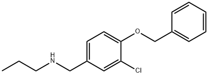N-[4-(benzyloxy)-3-chlorobenzyl]-N-propylamine Structural