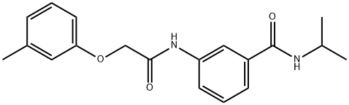 N-isopropyl-3-{[(3-methylphenoxy)acetyl]amino}benzamide Structural