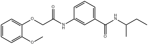 N-(sec-butyl)-3-{[(2-methoxyphenoxy)acetyl]amino}benzamide Structural