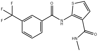 N-methyl-2-(3-(trifluoromethyl)benzamido)thiophene-3-carboxamide Structural