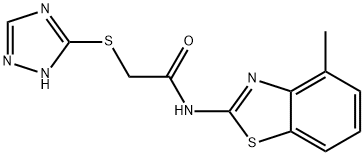 N-(4-methyl-1,3-benzothiazol-2-yl)-2-(1H-1,2,4-triazol-3-ylsulfanyl)acetamide Structural