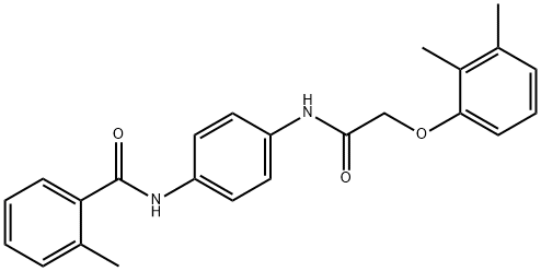 N-[4-[[2-(2,3-dimethylphenoxy)acetyl]amino]phenyl]-2-methylbenzamide Structural
