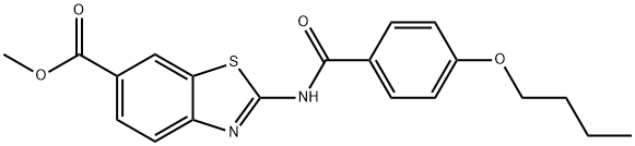 methyl 2-(4-butoxybenzamido)benzo[d]thiazole-6-carboxylate Structural