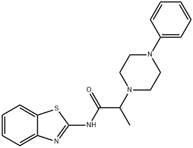 N-(1,3-benzothiazol-2-yl)-2-(4-phenylpiperazin-1-yl)propanamide Structural