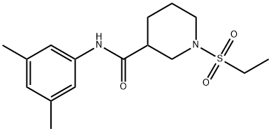 N-(3,5-dimethylphenyl)-1-(ethylsulfonyl)piperidine-3-carboxamide Structural