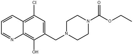 ethyl 4-((5-chloro-8-hydroxyquinolin-7-yl)methyl)piperazine-1-carboxylate Structural