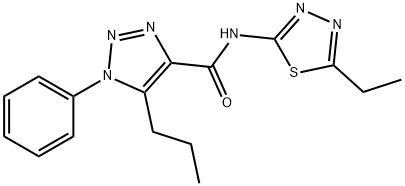 N-(5-ethyl-1,3,4-thiadiazol-2-yl)-1-phenyl-5-propyltriazole-4-carboxamide Structural