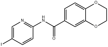 N-(5-iodo-2-pyridinyl)-2,3-dihydro-1,4-benzodioxine-6-carboxamide Structural