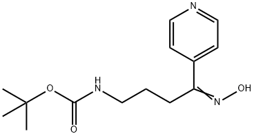 tert-butyl N-[(4E)-4-(hydroxyimino)-4-(pyridin-4-yl)butyl]carbamate Structural
