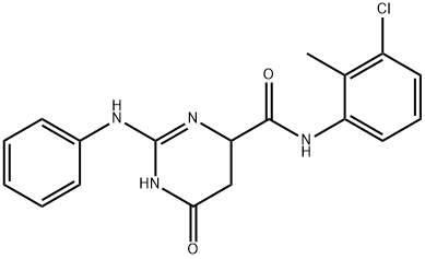 N-(3-chloro-2-methylphenyl)-6-oxo-2-(phenylamino)-3,4,5,6-tetrahydropyrimidine-4-carboxamide Structural