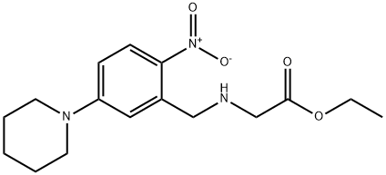 ethyl 2-((2-nitro-5-(piperidin-1-yl)benzyl)amino)acetate Structural