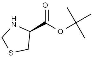 S-4-Thiazolidinecarboxylic acid -1,1-dimethylethyl ester Structural