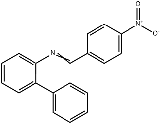 N-[(E)-(4-nitrophenyl)methylidene]biphenyl-2-amine Structural