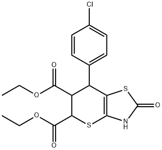 diethyl 7-(4-chlorophenyl)-2-hydroxy-6,7-dihydro-5H-thiopyrano[2,3-d]thiazole-5,6-dicarboxylate Structural