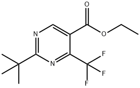 ethyl 2-tert-butyl-4-(trifluoromethyl)pyrimidine-5-carboxylate Structural