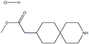 methyl 2-{3-azaspiro[5.5]undecan-9-yl}acetate hydrochloride Structural