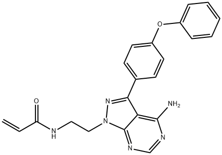 N-[2-[4-amino-3-(4-phenoxyphenyl)-1H-pyrazolo[3,4-d]pyrimidin-1-yl]ethyl]-2-Propenamide Structural