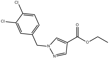 ethyl 1-(3,4-dichlorobenzyl)-1H-pyrazole-4-carboxylate Structural