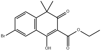 ethyl 6-bromo-4-hydroxy-1,1-dimethyl-2-oxo-naphthalen-3-carboxylate Structural