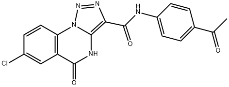 N-(4-acetylphenyl)-7-chloro-5-hydroxy-[1,2,3]triazolo[1,5-a]quinazoline-3-carboxamide Structural