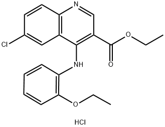 ethyl 6-chloro-4-((2-ethoxyphenyl)imino)-1,4-dihydroquinoline-3-carboxylate hydrochloride Structural