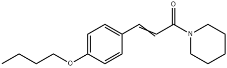 butyl 4-[3-oxo-3-(1-piperidinyl)-1-propenyl]phenyl ether Structural