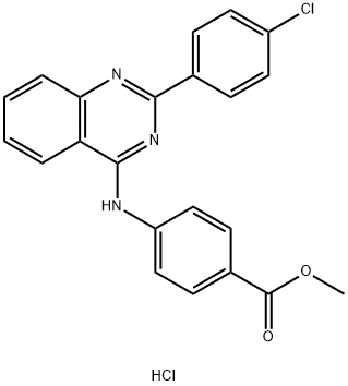 methyl 4-((2-(4-chlorophenyl)quinazolin-4-yl)amino)benzoate hydrochloride Structural