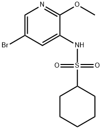 N-(5-bromo-2-methoxy-3-pyridinyl)cyclohexanesulfonamide Structural
