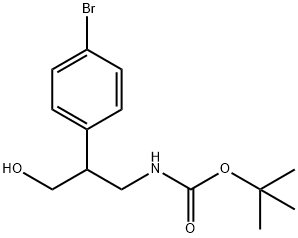 tert-butyl 2-(4-bromophenyl)-3-hydroxypropylcarbamate Structural