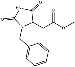 methyl 2-(3-benzyl-2,5-dioxoimidazolidin-4-yl)acetate Structural