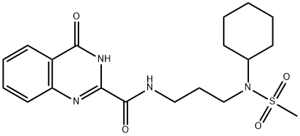 N-{3-[cyclohexyl(methylsulfonyl)amino]propyl}-4-hydroxyquinazoline-2-carboxamide Structural