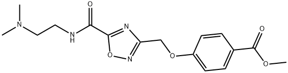 methyl 4-((5-((2-(dimethylamino)ethyl)carbamoyl)-1,2,4-oxadiazol-3-yl)methoxy)benzoate Structural