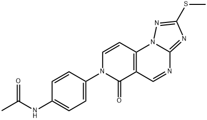 N-(4-(2-(methylthio)-6-oxopyrido[3,4-e][1,2,4]triazolo[1,5-a]pyrimidin-7(6H)-yl)phenyl)acetamide Structural