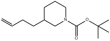 tert-butyl 3-(but-3-enyl)piperidine-1-carboxylate Structural