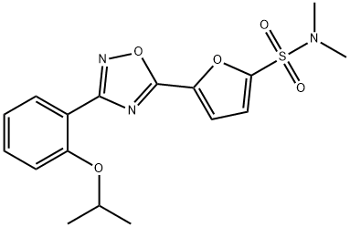 N,N-dimethyl-5-{3-[2-(propan-2-yloxy)phenyl]-1,2,4-oxadiazol-5-yl}furan-2-sulfonamide Structural