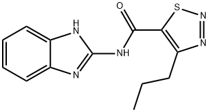 N-(1,3-dihydro-2H-benzimidazol-2-ylidene)-4-propyl-1,2,3-thiadiazole-5-carboxamide Structural