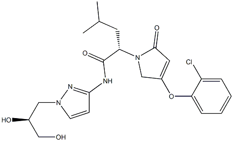(S)-2-(4-(2-chlorophenoxy)-2-oxo-2,5-dihydro-1H-pyrrol-1-yl)-N-(1-((S)-2,3-dihydroxypropyl)-1H-pyrazol-3-yl)-4-methylpentanamide