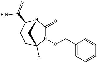 (2S,5R)-6-(benzyloxy)-7-oxo-1,6-diazabicyclo[3.2.1]octane-2-carboxamide Structural