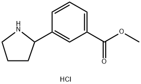 3-Pyrrolidin-2-yl-benzoic acid methyl ester hydrochloride Structural