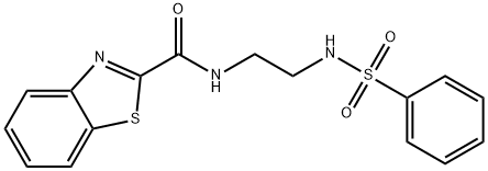 N-{2-[(phenylsulfonyl)amino]ethyl}-1,3-benzothiazole-2-carboxamide Structural