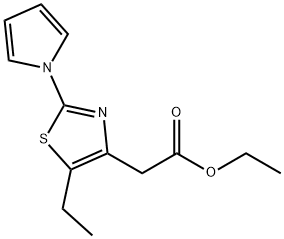 ethyl 2-(5-ethyl-2-(1H-pyrrol-1-yl)thiazol-4-yl)acetate Structural