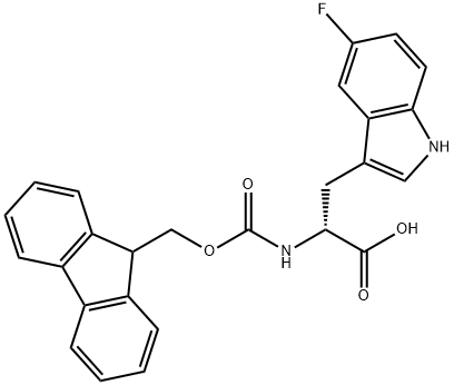 Fmoc-5-fluoro-D-tryptophan Structural