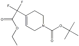 tert-butyl 4-(2-ethoxy-1,1-difluoro-2-oxoethyl)-5,6-dihydropyridine-1(2H)-carboxylate Structural