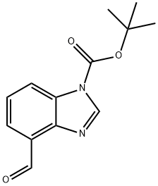 tert-Butyl 4-formyl-1H-benzo[d]imidazole-1-carboxylate Structural