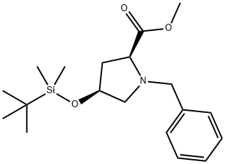 L-Proline,4-[[(1,1-dimethylethyl)dimethylsilyl]oxy]-1-(phenylmethyl)-,methyl ester,(4S)- Structural